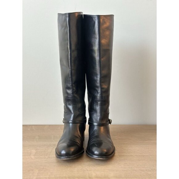 Johnston and Murphy Women's 7.5 Boots Leather High Black Riding - Picture 2 of 12